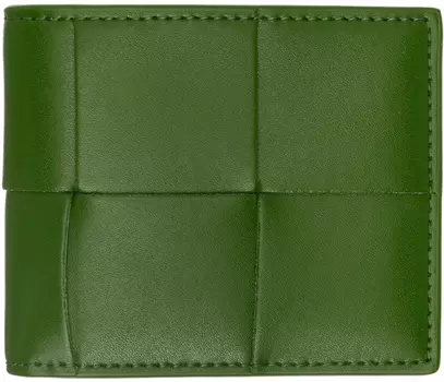 Зеленый бумажник в два сложения Bottega Veneta