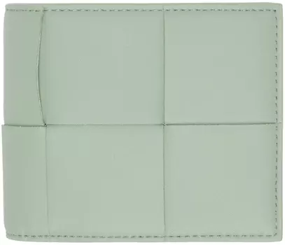 Зеленый бумажник в два сложения Bottega Veneta
