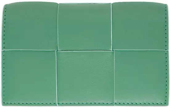 Зеленый держатель для карт Intreccio Bottega Veneta, Mermaid