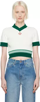 Зеленый драпированный теннисный топ Casablanca