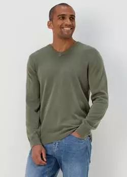 Зеленый - Джемпер с V-образным вырезом Cashmillon Easy