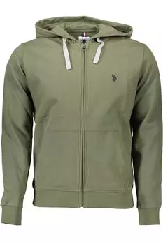 Зеленый хлопковый мужской свитер U.S. Polo Assn.