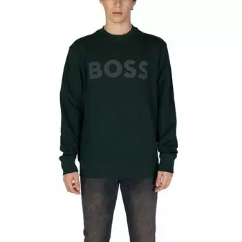 Зеленый хлопковый свитер Hugo Boss