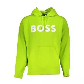 Зеленый хлопковый свитер Hugo Boss