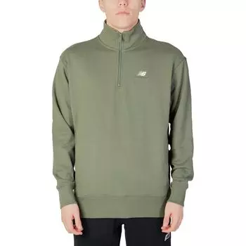 Зеленый хлопковый свитер New Balance