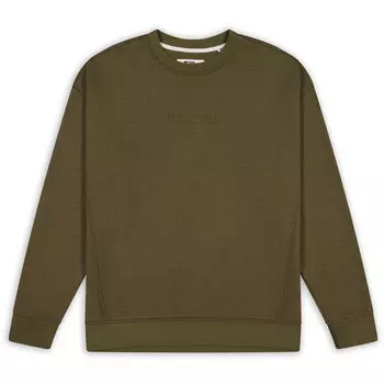 Зеленый хлопковый свитер с круглым вырезом Mons Royale, оливковый