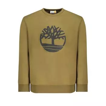 Зеленый хлопковый свитер Timberland