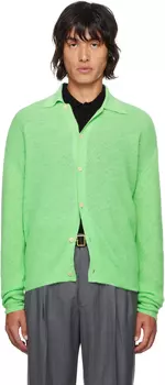 Зеленый кардиган из шерсти альпаки Сури AURALEE