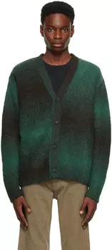 Зеленый кардиган с градиентом Wooyoungmi