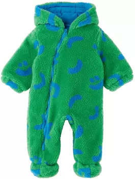 Зеленый комбинезон Baby Teddy Smiley Stella McCartney