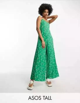 Зеленый комбинезон-кюлоты с бретелями ASOS DESIGN Tall