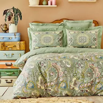 Зеленый Комплект постельного белья Karaca Home Manas Green