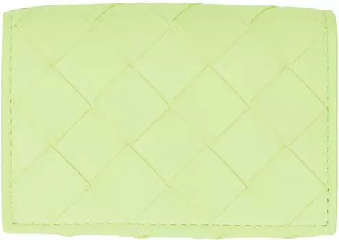 Зеленый кошелек Intrecciato Bottega Veneta