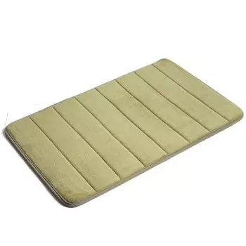 Зеленый коврик для ванной, коврик для ванны с пеной с эффектом памяти, нескользящий, 40 x 60 см, коврик для машинной стирки, коврик для ванной с водопоглощением, мягкая микрофибра для ванны, душа и ванной комнаты CANDeal