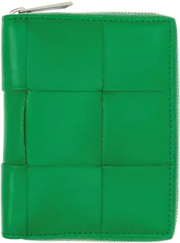 Зеленый кожаный кошелек Bottega Veneta