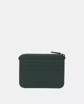 Зеленый кожаный кошелек-визитница Abbacino