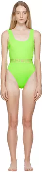 Зеленый купальник Greca Clover Versace Underwear