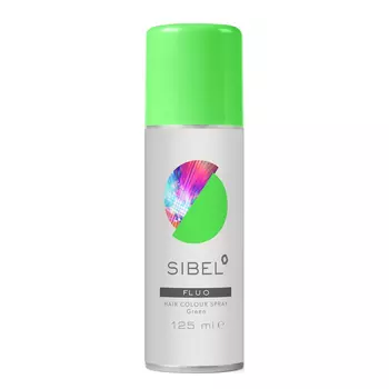 Зеленый лак для волос hair colour spray fluo/metal, green Sibel, 125 мл