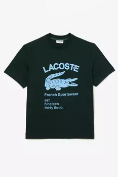 Зеленый — мужская футболка 132 Lacoste