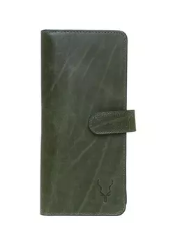 Зеленый мужской кожаный кошелек Carrera