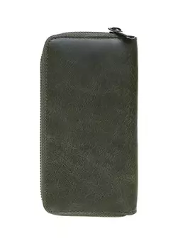 Зеленый мужской кожаный кошелек Carrera