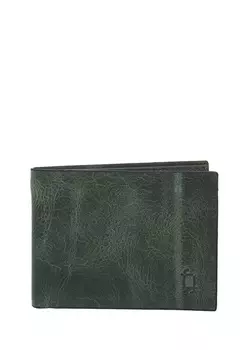 Зеленый мужской кожаный кошелек Fabrika