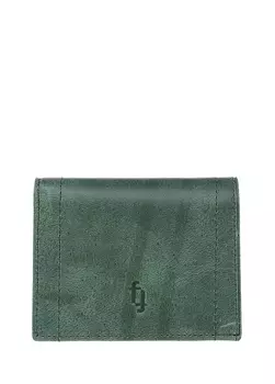 Зеленый мужской кожаный кошелек Fabrika