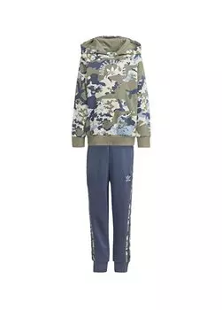 Зеленый мужской спортивный костюм с рисунком IR7796-HOODIE SET adidas, зеленый