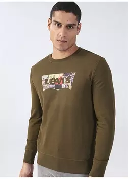 Зеленый мужской свитшот Levis