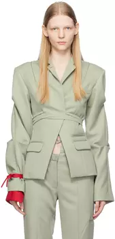 Зеленый пиджак с разрезом SRVC
