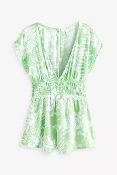 Зеленый пляжный костюм на обложке Abercrombie & Fitch, зеленый