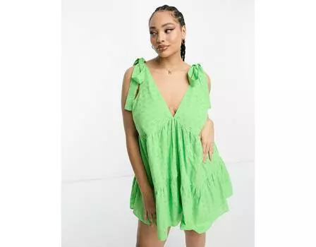 Зеленый поп-комбинезон ASOS DESIGN Curve Curve с завязками на плечах ASOS Curve