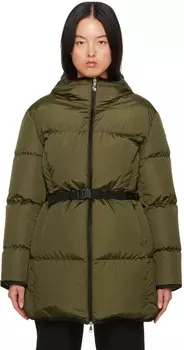 Зеленый пуховик Moncler Sirli