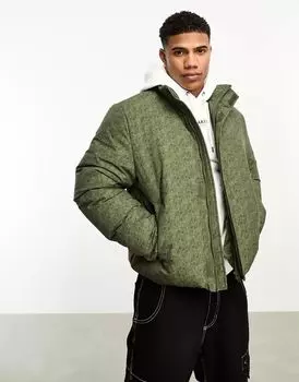 Зеленый пуховик оверсайз ASOS