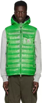 Зеленый пуховый жилет раго Moncler