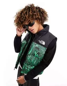 Зеленый пуховый жилет The North Face '96 Retro Nuptse