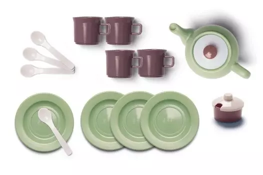 Зеленый садовый чайный сервиз Dantoy