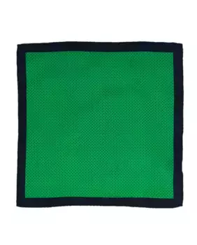 Зеленый шарф из натурального шелка с принтом в горошек Victorio & Lucchino