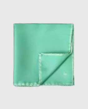 Зеленый шарф из саржевого шелка Olimpo, зеленый