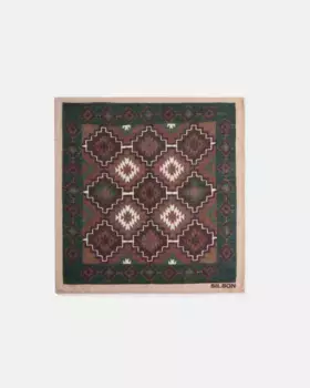 Зеленый шарф с этническим принтом Silbon