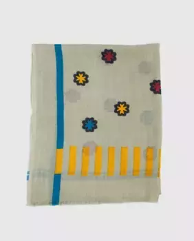 Зеленый шерстяной шарф макси с принтом MR Complements, зеленый