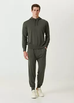 Зеленый шерстяной свитшот и брюки Emporio Armani