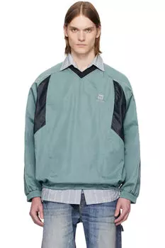 Зеленый спортивный пуловер-куртка Martine Rose