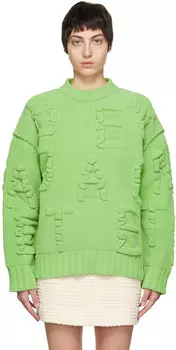 Зеленый свитер с алфавитом Bottega Veneta