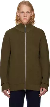 Зеленый свитер в рубчик Maison Margiela