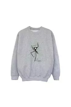 Зеленый свитшот «Кошмар перед рождественской елкой» Disney, серый