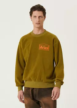 Зеленый свитшот с логотипом Aries