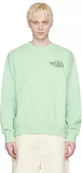 Зеленый свитшот с открытыми плечами Sporty & Rich