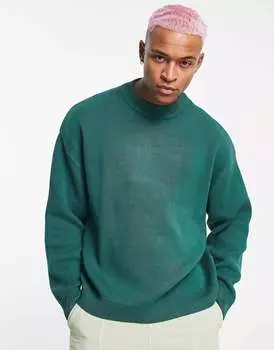 Зеленый свободный джемпер Weekday John