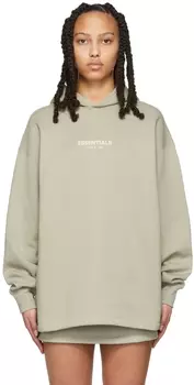 Зеленый свободный худи Essentials